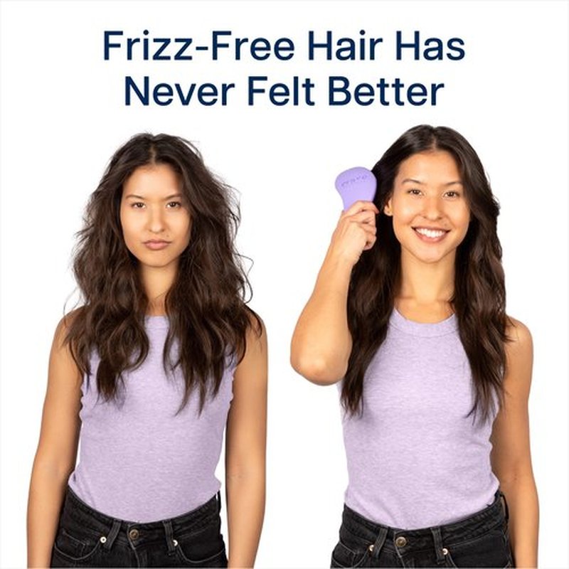 Crave Naturals Glide Thru Detangling Brush - Detangler Brush for Natural, Curly, Straight, Wet and Dry Hair for Adults and Kids - Hair Brush for Little Girls, Toddlers, Teens - 7.5 x 3 inches, Purple