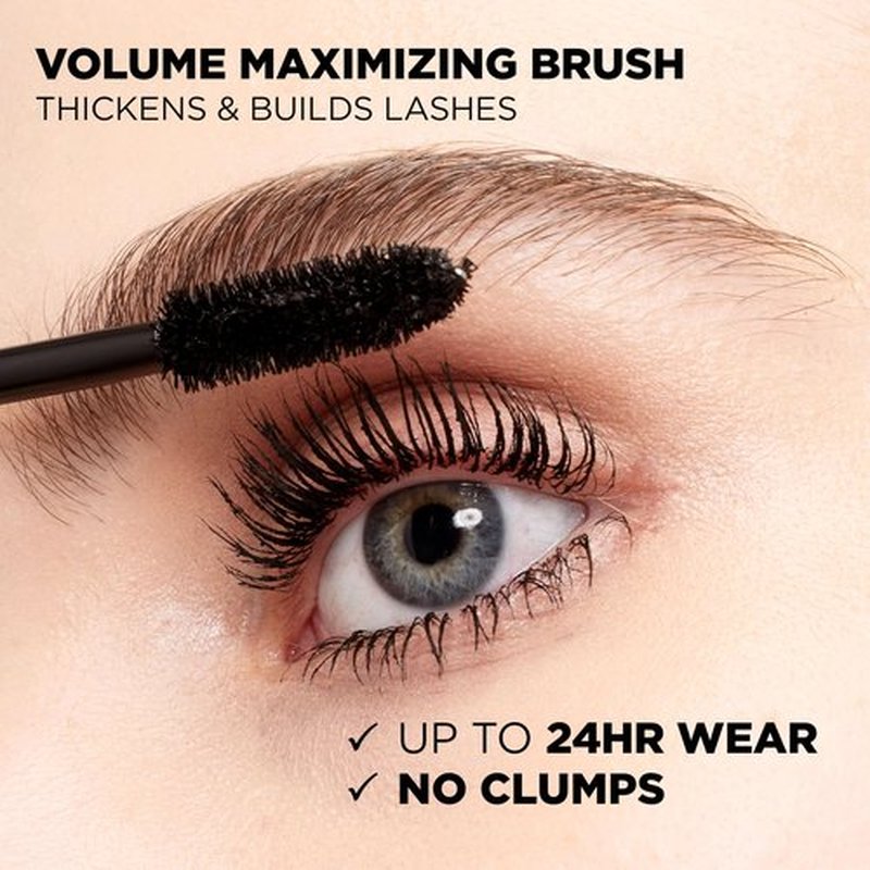 L’Oreal Paris Makeup Voluminous Original Volume Building Mascara, Black Brown, 2 Count
