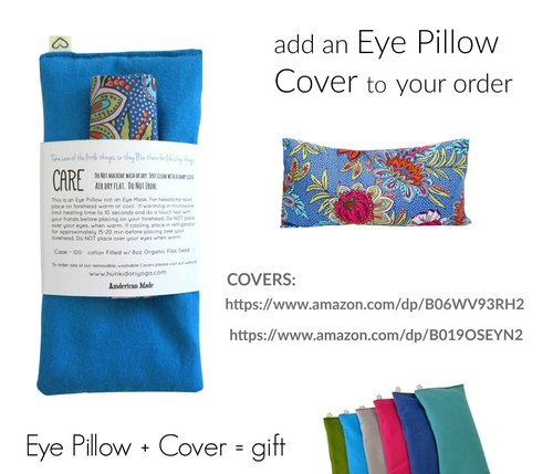 Peacegoods Unscented Eye Pillow - Made from Soft Cotton Flannel - Weighted Filled with Flax Seed Microwavable - Yoga Massage Headache Sleep Made USA - Gray