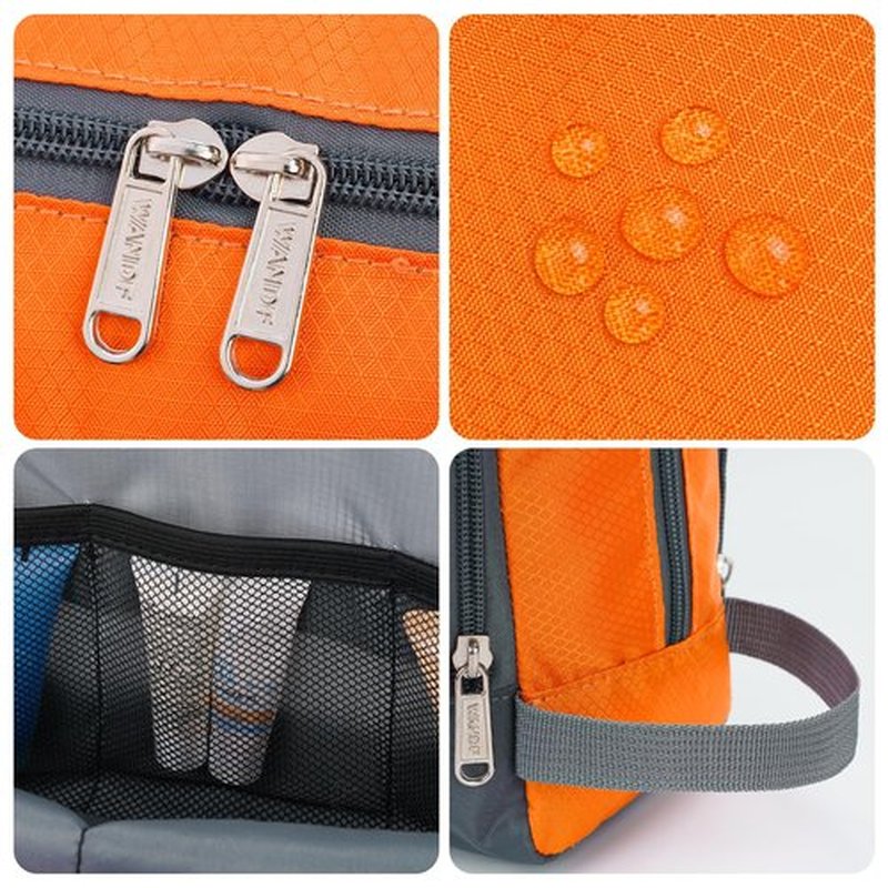 Toiletry Bag for Men/Women Hanging Dopp Kit Water Resistant Shaving Bag Small Toiletry Bag for Traveling (Orange)