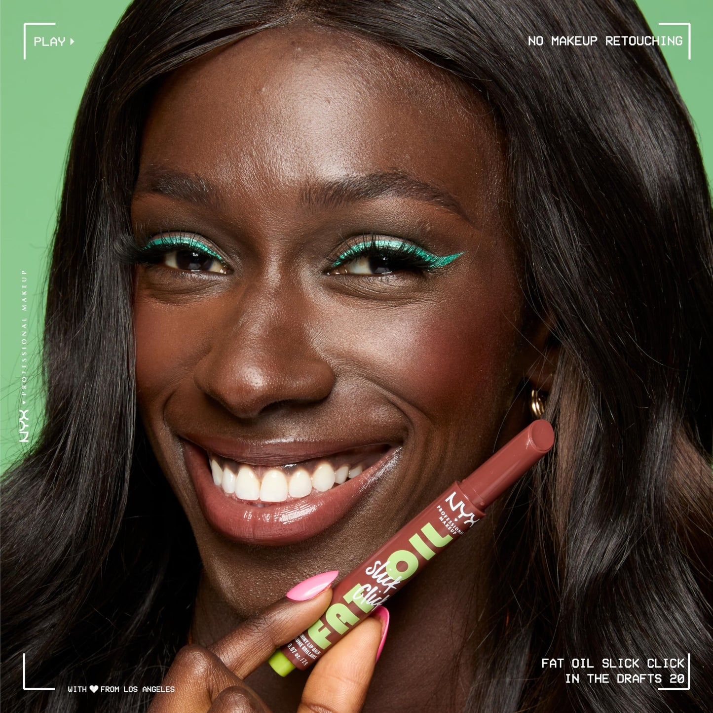 NYX PROFESSIONAL MAKEUP Fat Oil Slick Click, Lightweight, Buildable Pigmented Vegan Lip Balm - Going Live