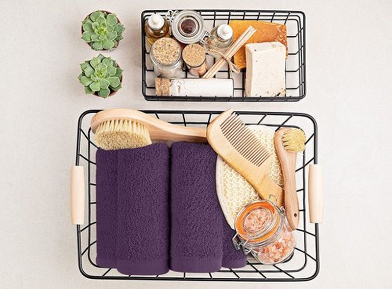 Utopia Towels 24 Pack Cotton Washcloths Set - 100% Ring Spun Cotton, Premium Quality Flannel Face Cloths, Highly Absorbent and Soft Feel Fingertip Towels (Plum)