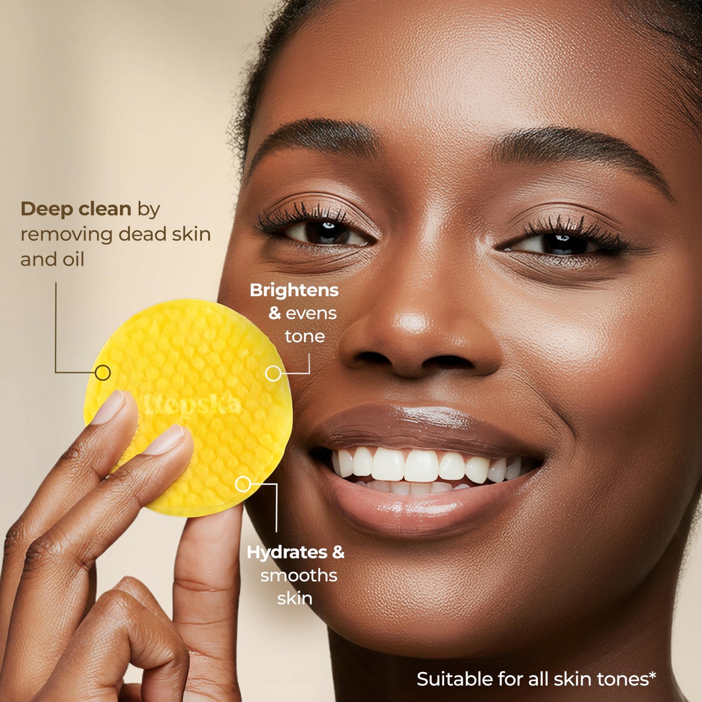 LTEPSKA Turmeric Kojic Acid Cleansing Pads, 55 Pcs Kojic Acid and Turmeric Cleansing Pads, Exfoliating Dark Spot Remover for Face with Vitamin C, For Brightening