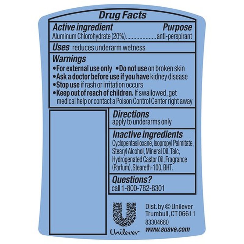 Suave Invisible Solid Antiperspirant Deodorant, Coconut Kiss, 2.6 oz