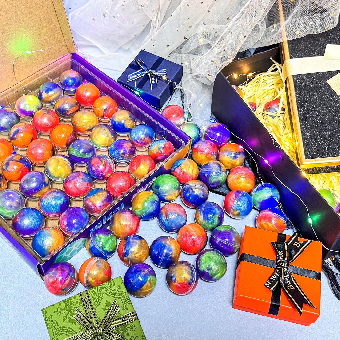 36 Pack Galaxy Slime Party Favors, Non-Sticky, Stress Relief Treasure Box Toys for Classroom Prizes, Easter Basket Stuffers Student Gifts Goodie Bags Egg Fillers for Kids Boys Girls 4-8, 8-12