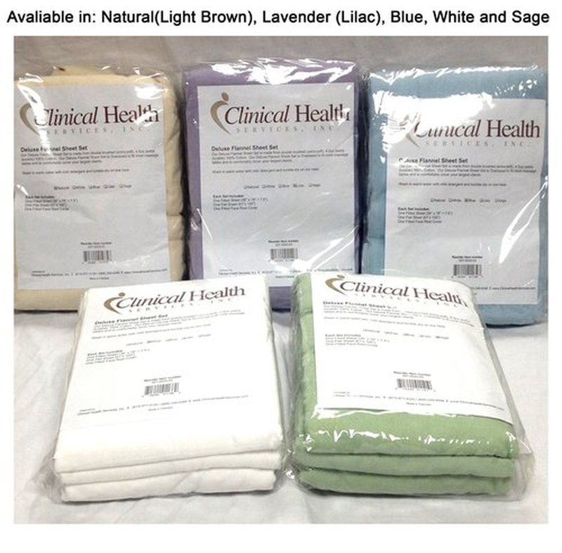 Deluxe Flannel Massage Sheet Set (Sage Green)
