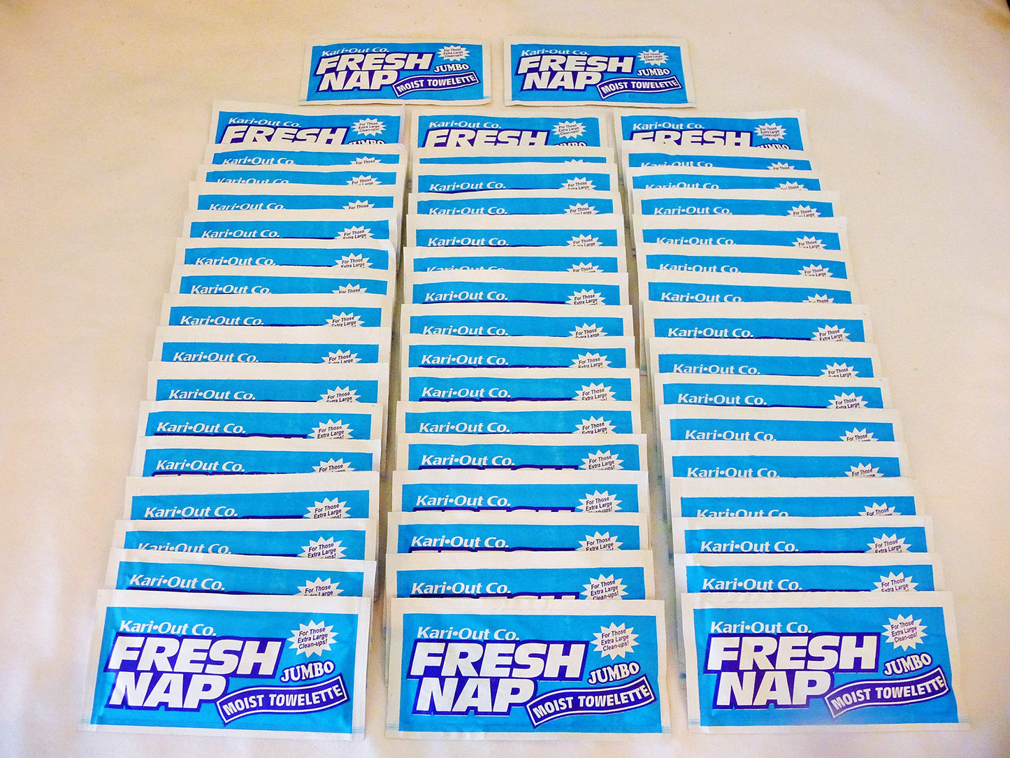 Moist Wet Wipe Wet Nap Towelette/Xtra Large 8 X 10 / Lemon Scent / 50 Count Pack