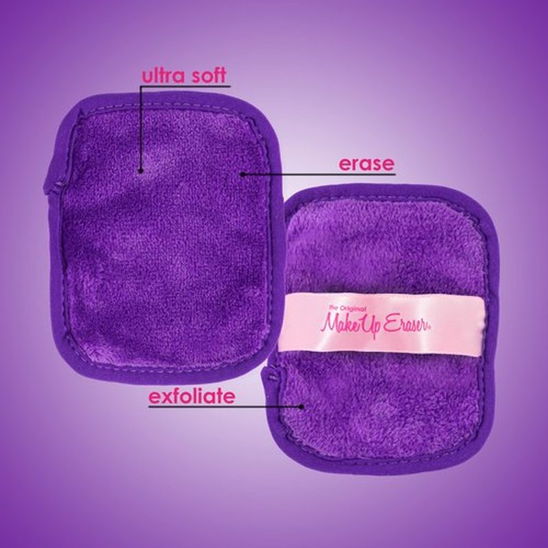 The Original MakeUp Eraser, 7-Day Set, Erase All Makeup With Just Water, Including Waterproof Mascara, Eyeliner, Foundation, Lipstick, Sunscreen, and More! Queen Purple, 7ct.