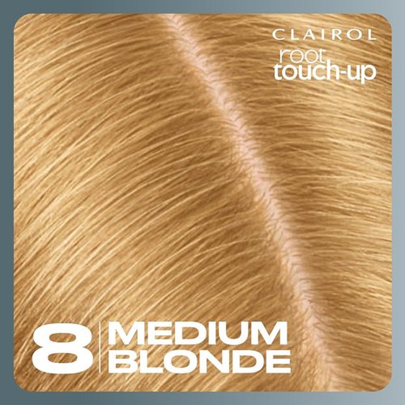 Clairol Root Touch-Up by Nice'n Easy Permanent Hair Dye, 8 Medium Blonde Hair Color, Pack of 2