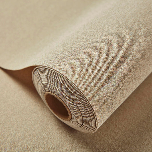 QYSUMIAO Fabric Grasscloth Texture Self-Adhesive Wallpaper Linen Peel and Stick Wallpaper Easy to Apply Removable Easy to Clean for Bedroom Livingroom Cabinet 16.5inx236.2in -Brown