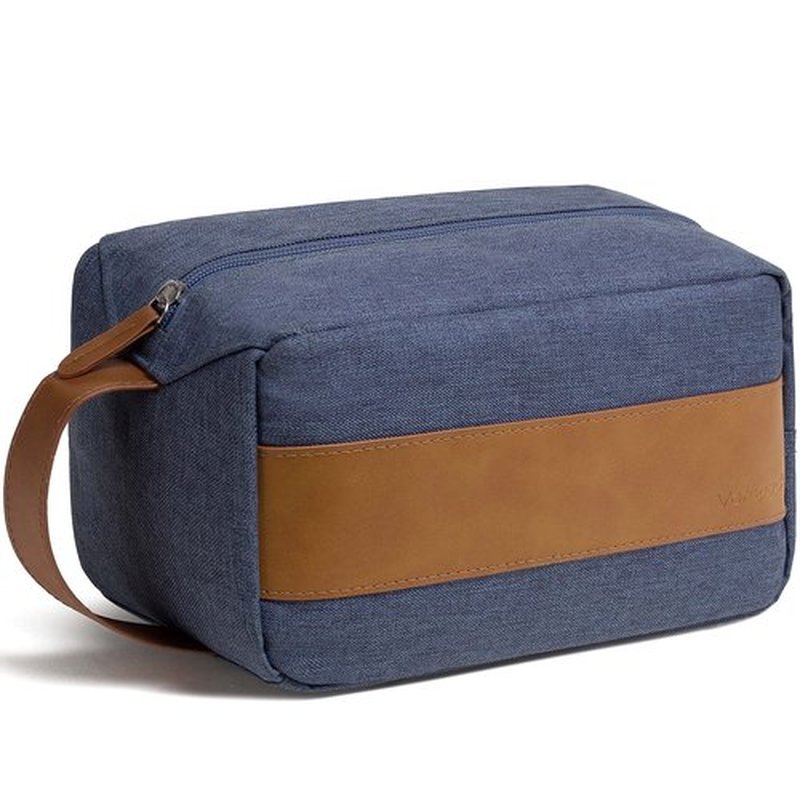Vorspack Toiletry Bag for Men - Large Dopp Kit for Travel Water Resistant Travel Bag for Toiletries Accessories Lightweight Toiletries Bag - Blue