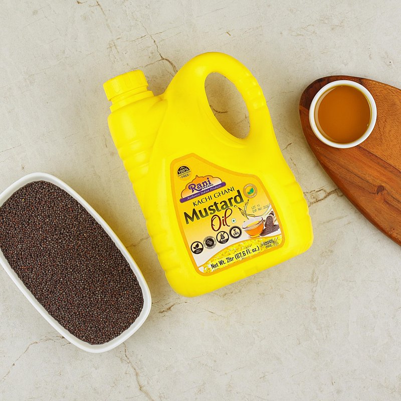 Rani Mustard Oil (Kachi Ghani) 67.6 Ounce (2 Liter) NON-GMO | Gluten Free | Vegan | 100% Natural | Kosher