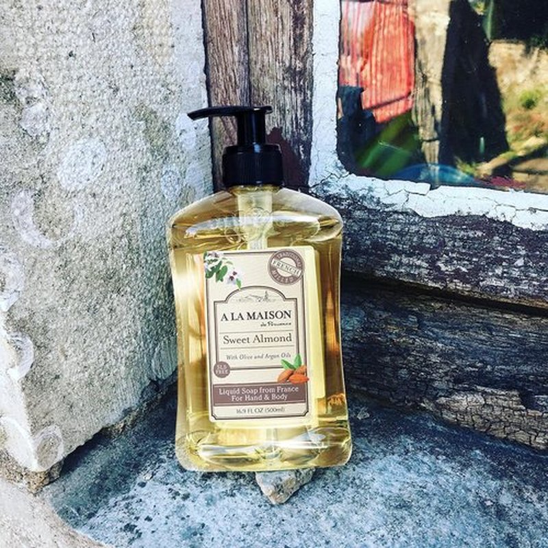 A LA MAISON de Provence Sweet Almond Liquid Hand and Body Soap (Pack of 2) With Coconut Oil, Argan Oil and Vitamin E, 16.9 fl oz Each