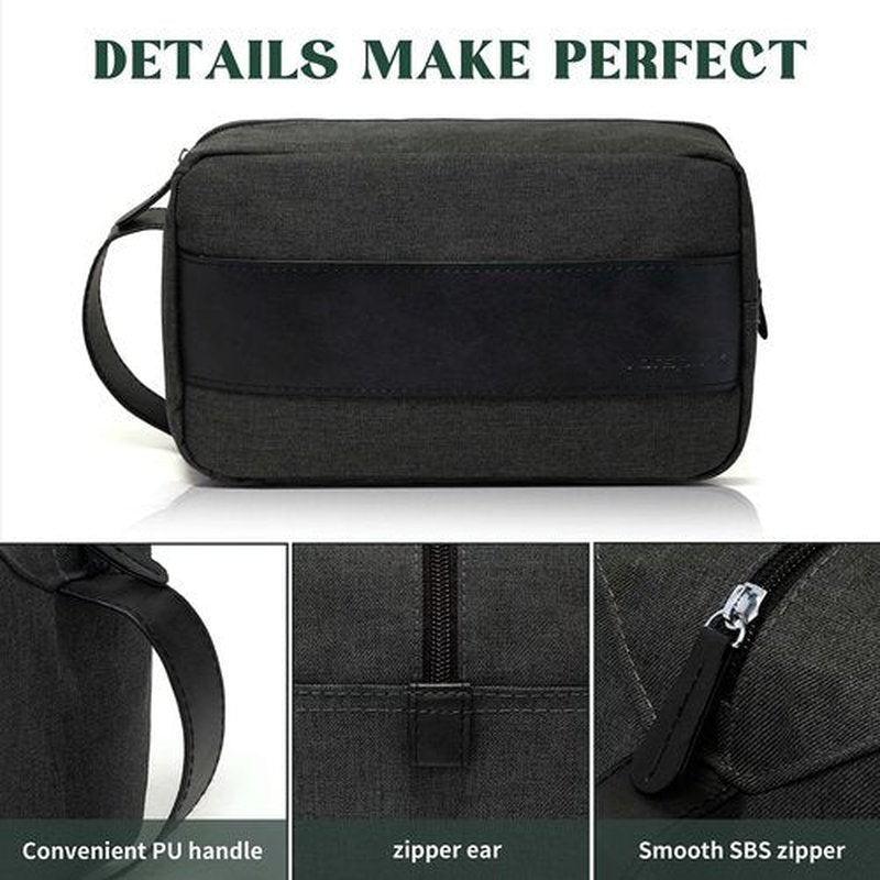 Vorspack Toiletry Bag for Men - Large Dopp Kit for Travel Water Resistant Travel Bag for Toiletries Accessories Lightweight Toiletries Bag - Grey
