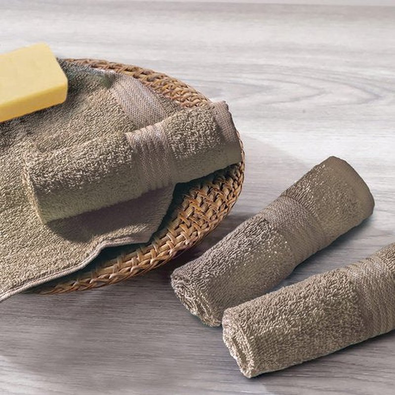 Belizzi Home Ultra Soft Cotton Washcloths, Contains 12 Piece Face Cloths 12x12 inch, Ideal for Everyday use Face Towels, Compact & Lightweight Multi Purpose Washcloths - Tan
