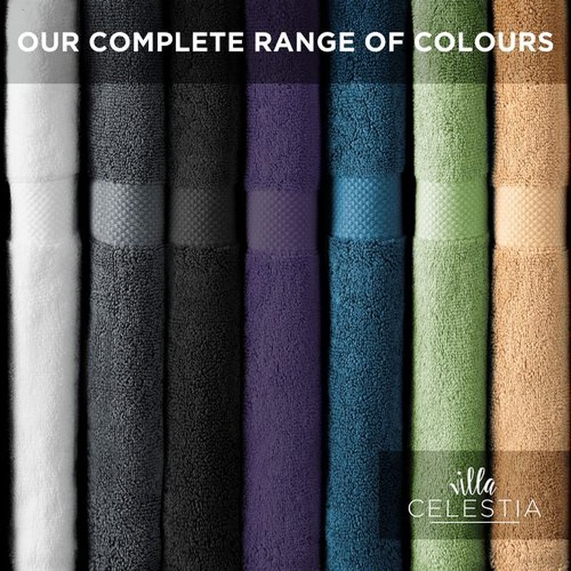Villa Celestia 100% Cotton Hand Towel Set of 4, (16 x 28 inches) Sustainable, Soft, Highly Absorbent, Quick Drying, Combed Cotton Hand Towels Pack of 4 Ideal for Hotels, Spa, Bathroom, Dorm, Grey