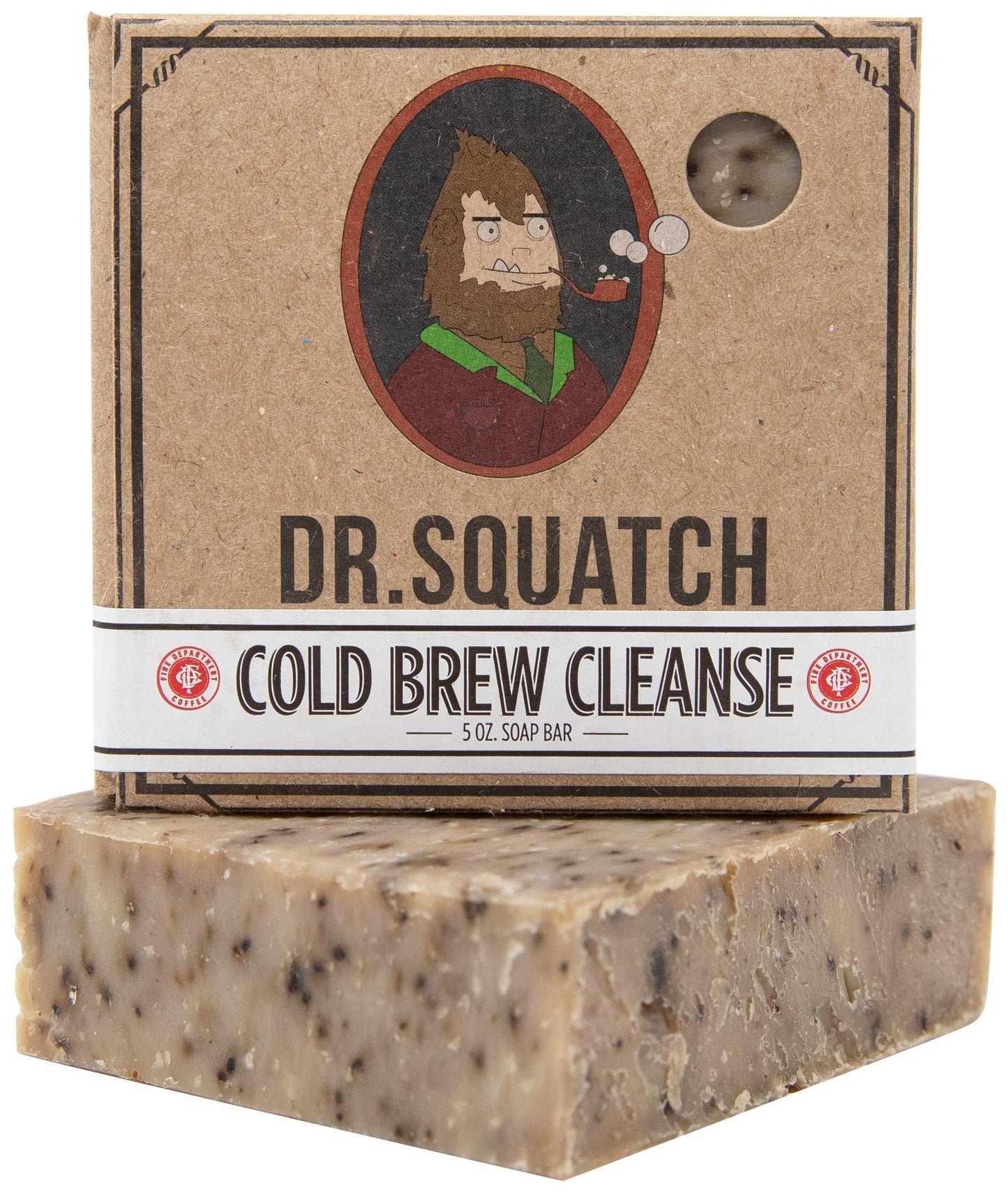 Dr. Squatch Cold Brew Cleanse Coffee Soap Bar – Blend of Shea Butter, Salt, Kaoilin Clay, and Some Top Notch Coffee Beans – Organic Handmade in USA