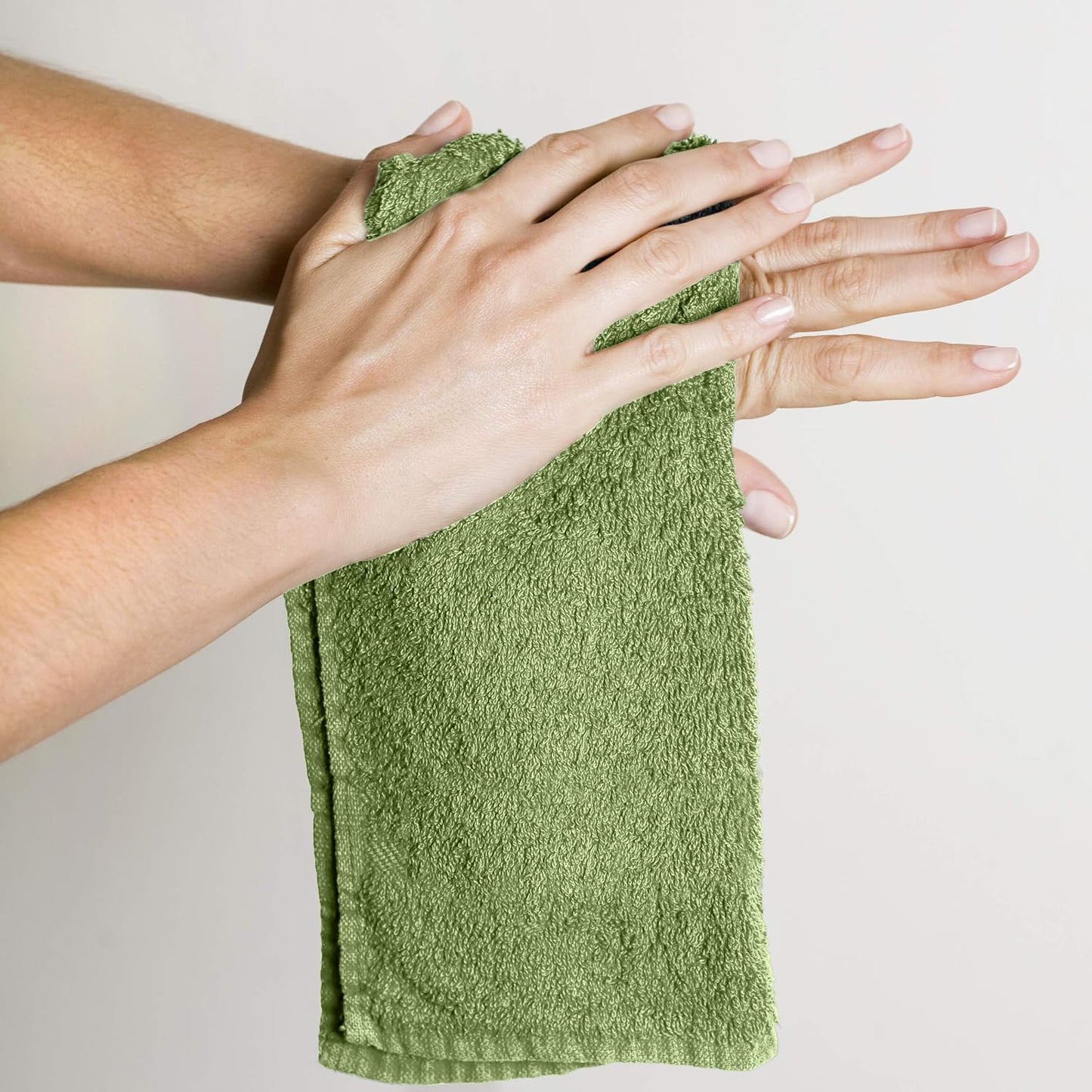 Utopia Towels 12 Pack Cotton Washcloths Set, 100% Ring Spun Cotton, Premium Flannel Face Cloths, Highly Absorbent and Soft Feel Fingertip Towels, Beige