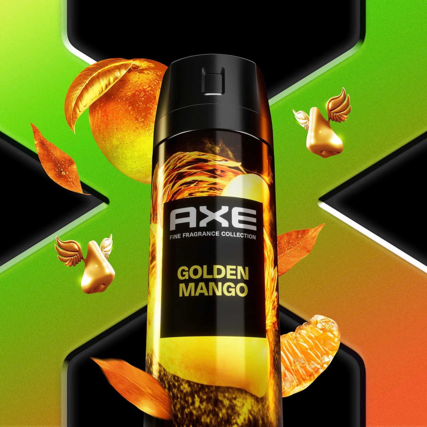 AXE Fine Fragrance Collection Premium Deodorant Body Spray for Men - Variety Pack - Blue Lavender, Aqua Bergamot, Golden Mango, & Black Vanilla - Pack of 4 72H Odor Protection, Aluminum Free, 4 oz