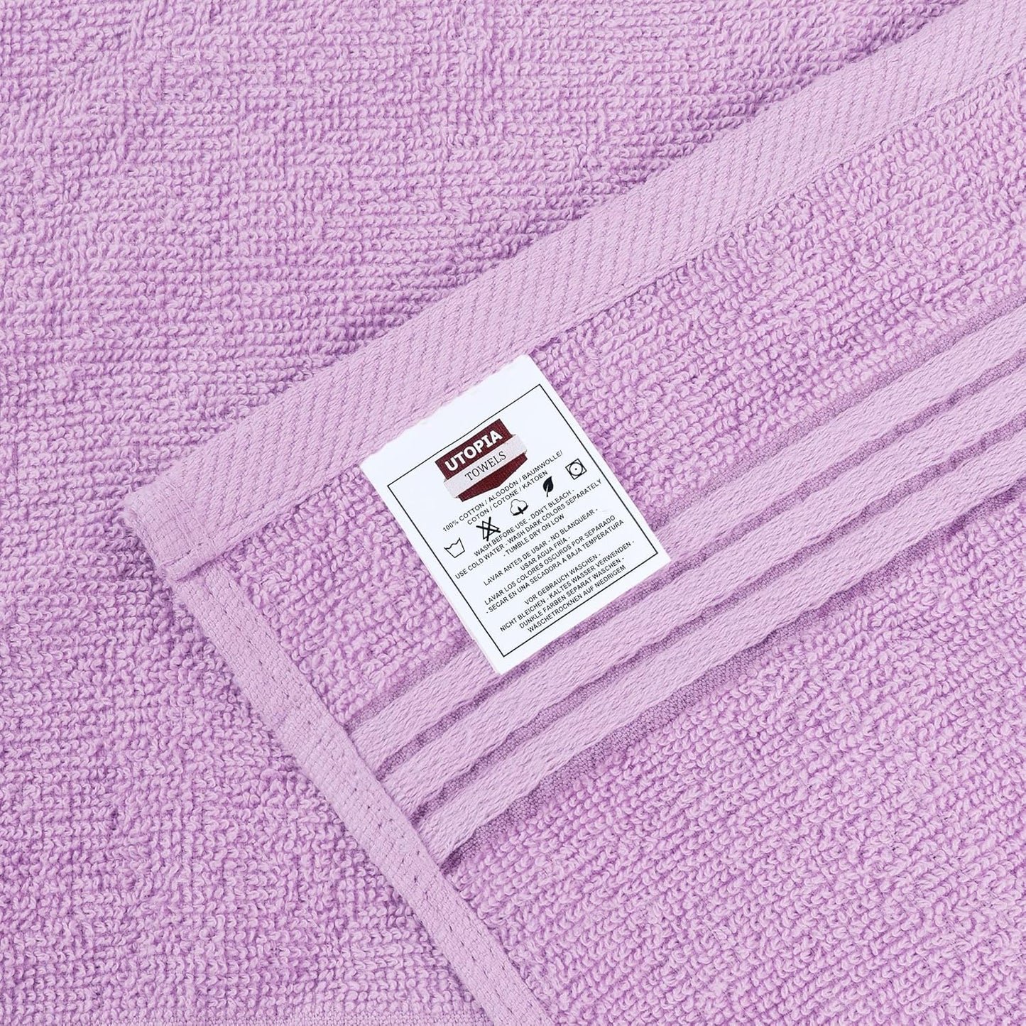 Premium 12-Pack Cotton Wash Cloths - Highly Absorbent & Soft 12x12 for Bathroom, Spa, Gym - Plum