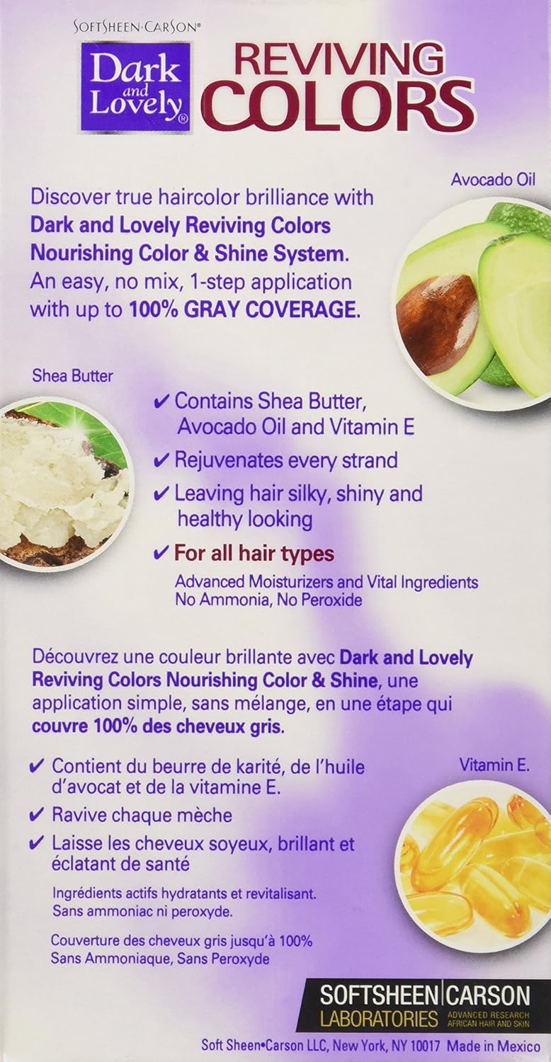 Dark and Lovely Reviving Colors Nourishing Hair Color, Spiced Auburn 393 - SoftSheen-Carson