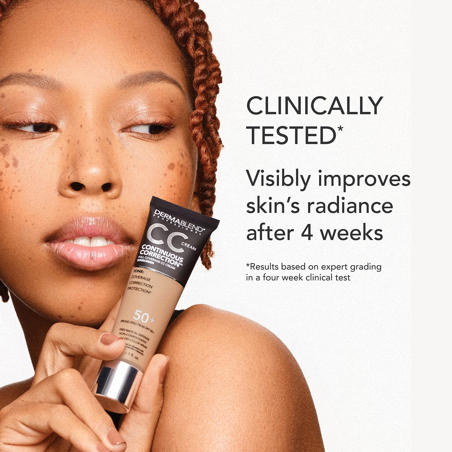 Dermablend Continuous Correctionâ„¢ Tone-Evening CC Cream Foundation SPF 50+, Full Coverage Foundation, Non-Comedogenic, 25N, Light Skin Tones ,1 Fl Oz (Pack of 1)