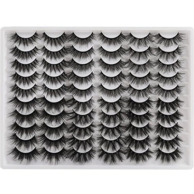 30 Pairs 20MM False Eyelashes ALICE Wholesale 6 Styles Lashes Bulk 6D Fluffy Volume Dramatic Faux Mink Eyelashes Multipack