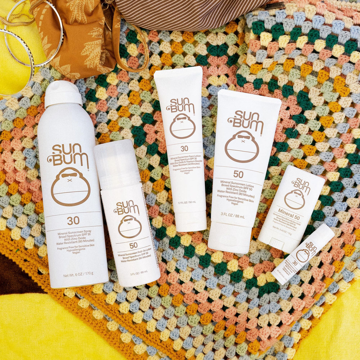 Sun Bum Mineral SPF 50 Roll-On Sunscreen Body Lotion - Broad Spectrum Moisturizing Sunscreen with Vitamin E - Hawaii 104 Act Compliant (Made without Octinoxate & Oxybenzone) - Travel Size 3 oz
