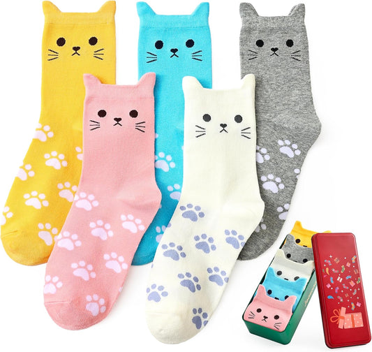 Cute Cat Socks for Women - Adorable Gifts for Cat Lovers | Perfect for Wife, Mom, Girlfriend, Daughter