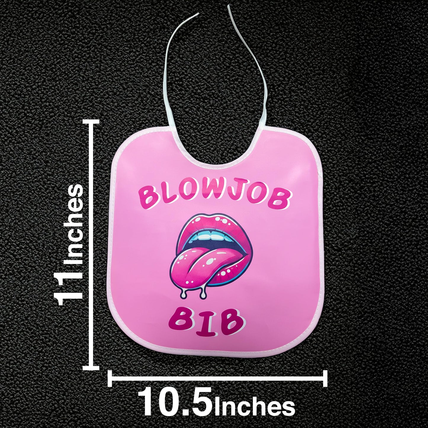Vaulted Skulls & Co BJ Bib | Bachelorette Party Gift | Intimacy Protection Bib | Hilarious Adult Gag Gifts | Date Night Party Accessory | Adjustable Neck | Pink