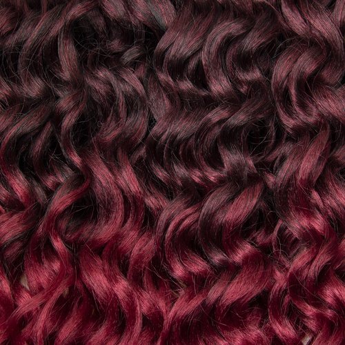 Ocean Wave Crochet Hair 24inch Deep Wave Curly Crochet Hair For Women Burgundy Hawaii Curly Braiding Hair Synthetic Bohemian Crochet Braid Water Wave Crochet hair Extensions (6Packs, 1B/BUG)