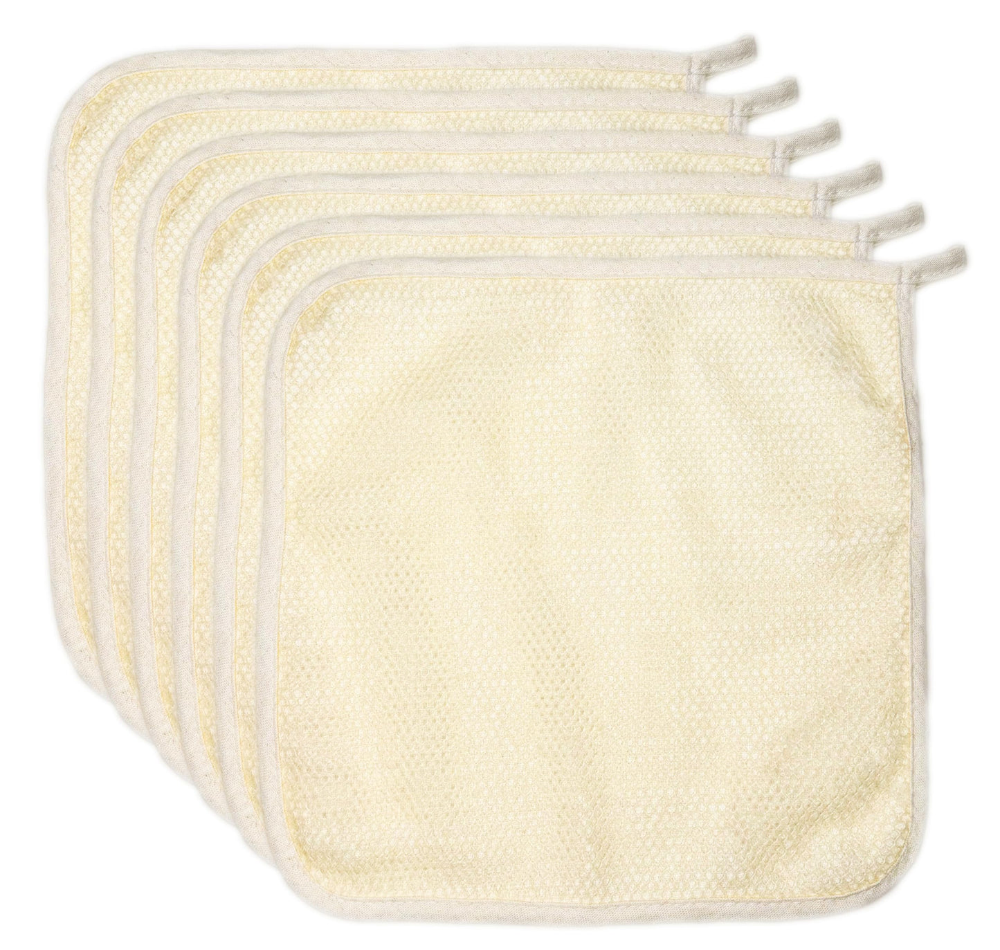 6 Pack Exfoliating Face Body Wash Cloths Towel Two Side Soft Weave Bath Cloth Exfoliating Scrubbing Massage Bath Towel for Women and Man