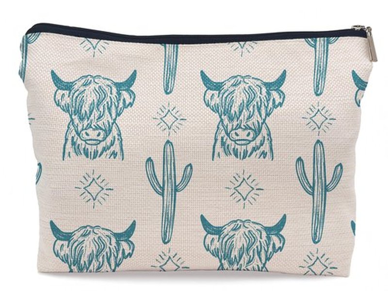 Lacosu Western Makeup Bag,Western Gifts For Women,Cow Makeup Bag,Cowgirl Stuff,Western Stuff For Women,Western Gifts,Cowgirl Gifts(COW H)