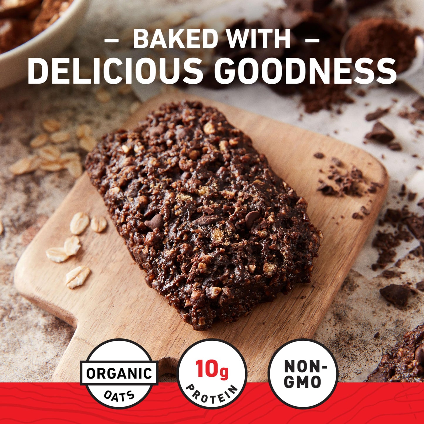 CLIF BAR - Energy Protein Bars - Chocolate Brownie - Made with Organic Oats - Energy Bars - Non-GMO - (15 Pack)