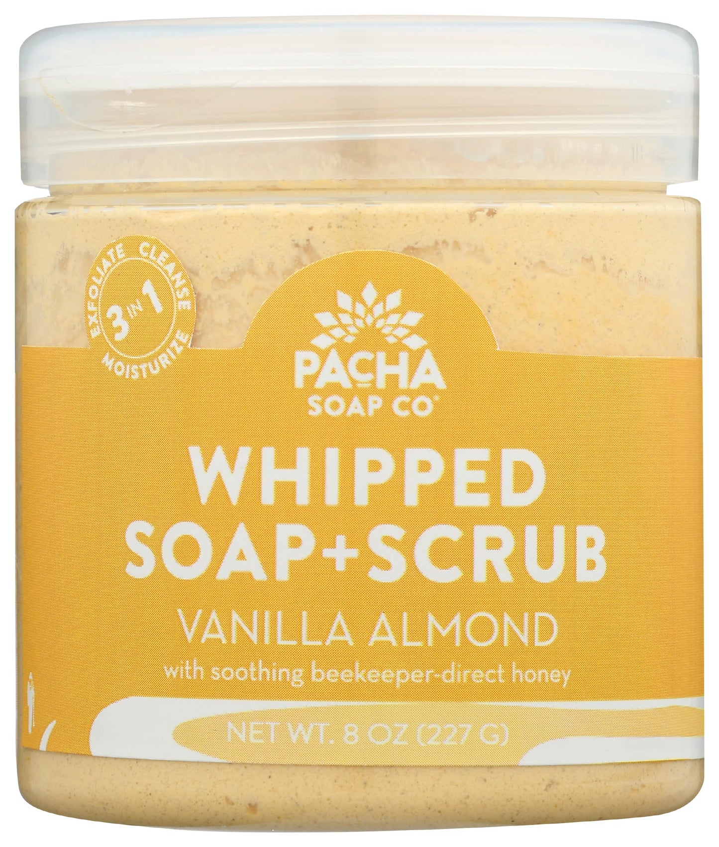 Pacha Soap Vanilla Almond Whipped Soap Scrub, 8 OZ