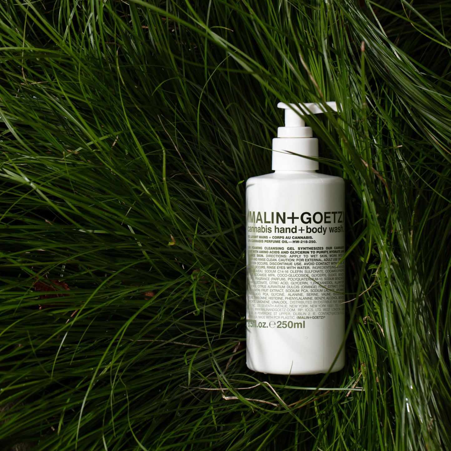 MALIN+GOETZ Hand + Body Wash | Gentle Foaming Cleanser with Botanical Extracts and Amino Acids | Hydrating, pH-Balanced, Unisex Scent | Vegan & Cruelty-Free (Cannabis, 8.5 Fl Oz)