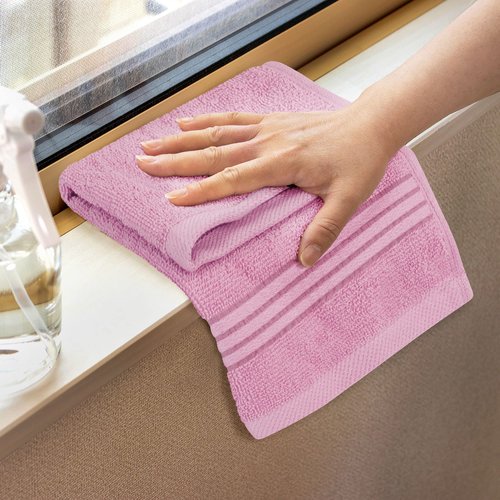 Utopia Towels 12 Pack Premium Wash Cloths Set (12 x 12 Inches) 100% Cotton Ring Spun, Highly Absorbent and Soft Feel Washcloths for Bathroom, Spa, Gym, and Face Towel (Pink)