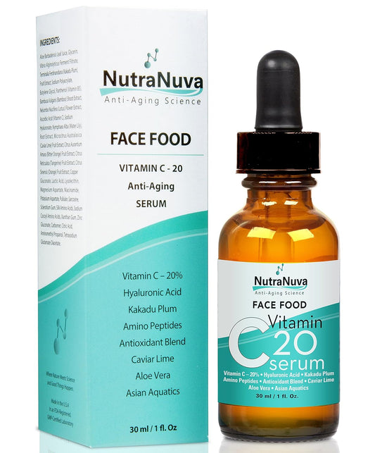Vitamin C Serum - Anti-Aging Complex with Kakadu Plum & Hyaluronic Acid | 1 Fl. Oz Vegan Formula for Wrinkles & Age Spots