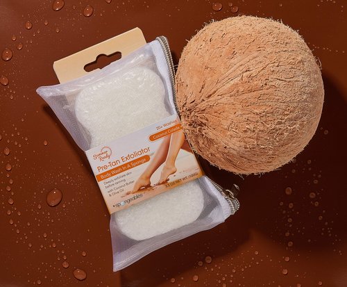 Spongeables Skinutrients Anti-Cellulite Body Wash in a Sponge, Spa Cellulite Massager, Reduce The Appearance Of Cellulite, Moisturizer and Exfoliator, Colada Coconut, 1 Count