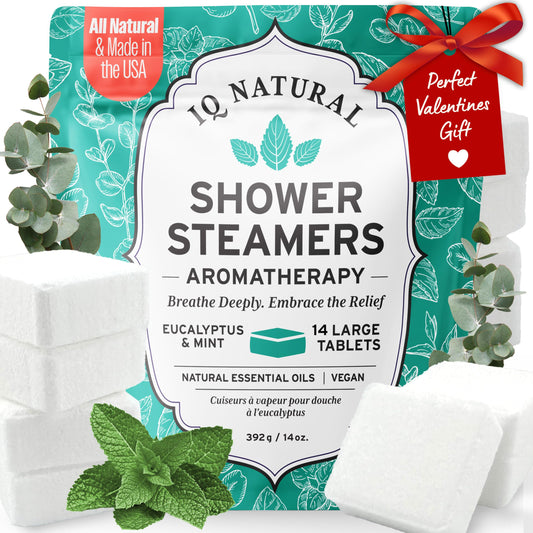 Eucalyptus Shower Steamers Aromatherapy for Women- USA Made - Shower Bombs Aromatherapy for Women, Vapor Shower Tablets Aromatherapy, Menthol Shower Scent Steamers Cold and Flu, Organic Shower Steamer