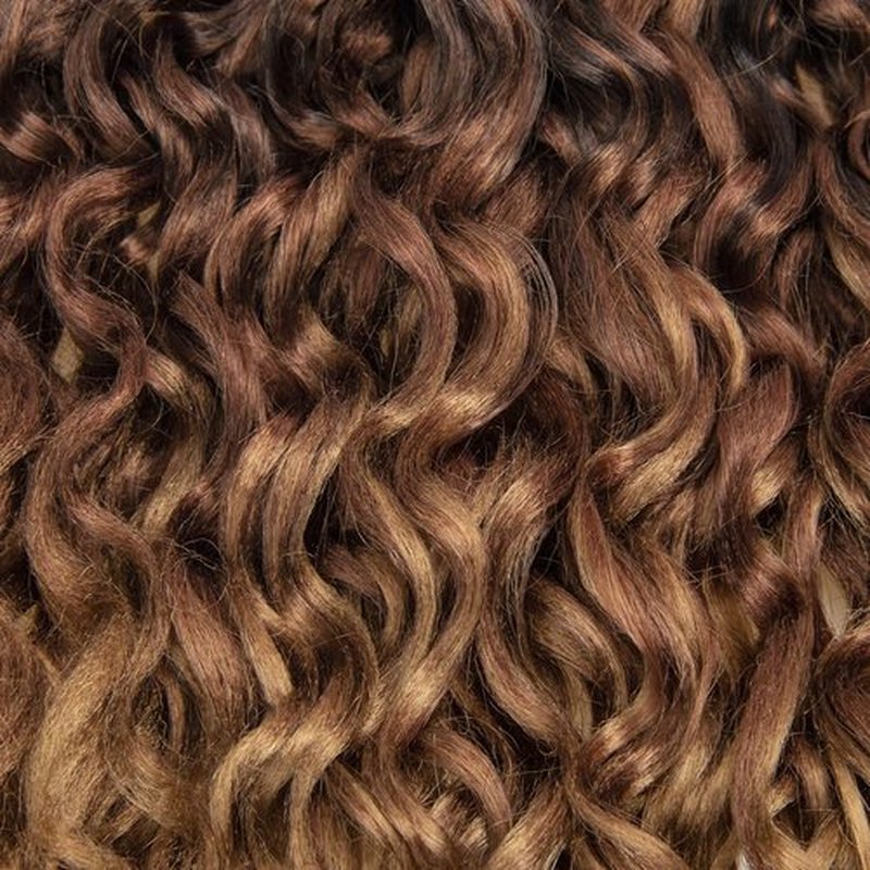 Ocean Wave Crochet Hair 18inch Deep Wave Curly Crochet Hair 6Packs Ombre Blonde Hawaii Curly Braiding Hair Synthetic Bohemian Crochet Braid Water Wave Crochet hair Extensions (18inch, OT3027)