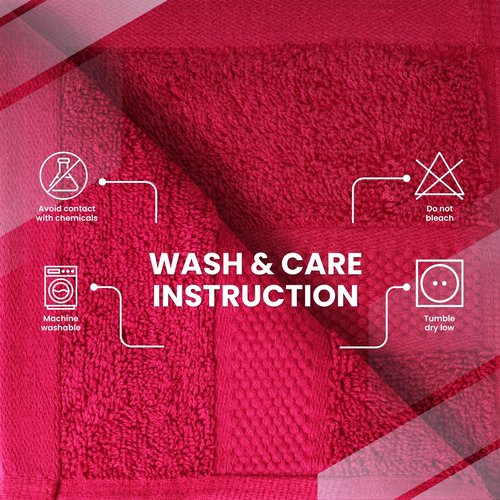 Infinitee Xclusives Premium Wash Cloths for Showering [13x13] – 100% Cotton Washcloths [Pack of 12], Soft and Absorbent Face Towels for Bathroom Wash Clothes, Gym, and Spa |Burgundy|