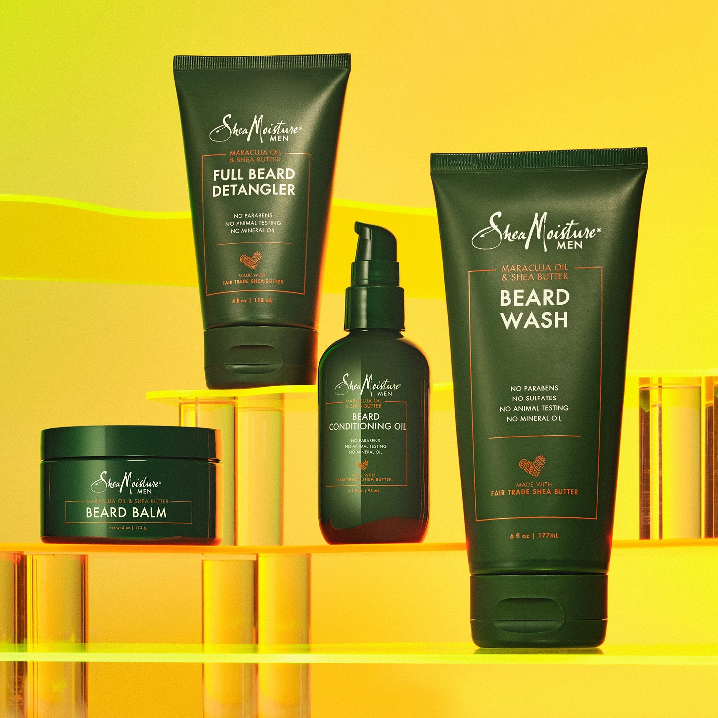 Shea Moisture Beard Care Gift Set – Natural Beard Oil & Beard Balm Scented with Essential Oils, Gift for Men (2 Piece Set)