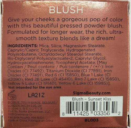 Sigma Beauty Warm Pink-Coral Matte Blush Palette - Long Lasting Blush Pressed Powder - Gluten Free, Cruelty Free, Vegan Makeup Palette - Sunset Kiss