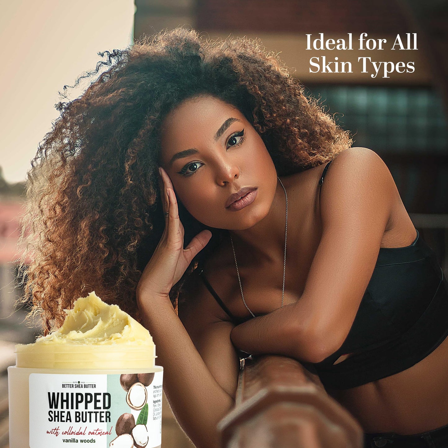 Whipped Shea Butter with Colloidal Oatmeal | Vanilla Woods Essential Oil Blend | Deep Hydration Body Butter for Dry Skin | Water-Free Raw Shea Moisturizer for Men & Women