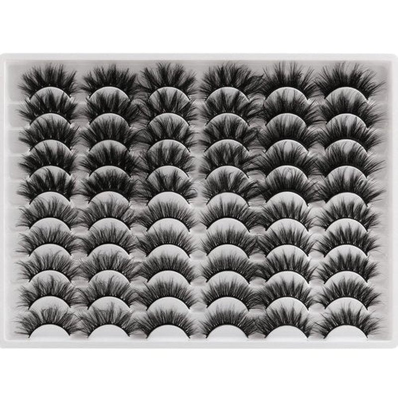 30 Pairs 20MM False Eyelashes ALICE Wholesale 6 Styles Lashes Bulk 6D Fluffy Volume Dramatic Faux Mink Eyelashes Multipack