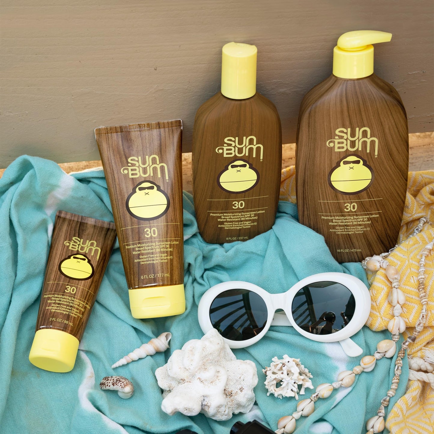 Sun Bum Original SPF 30 Sunscreen Body Lotion - Broad Spectrum Moisturizing Sunscreen with Vitamin E - Hawaii 104 Act Compliant (Made without Octinoxate & Oxybenzone) - Travel Size - 3 oz