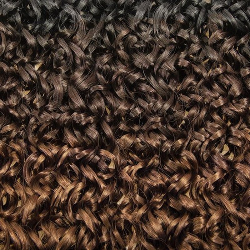 GoGo Curl Crochet hair Water Wave Crochet hair Ombre Brown Synthetic Bohemian Crochet Braid Deep Wave Braiding hair Extensions (18inch,5Packs,1B/33/30)