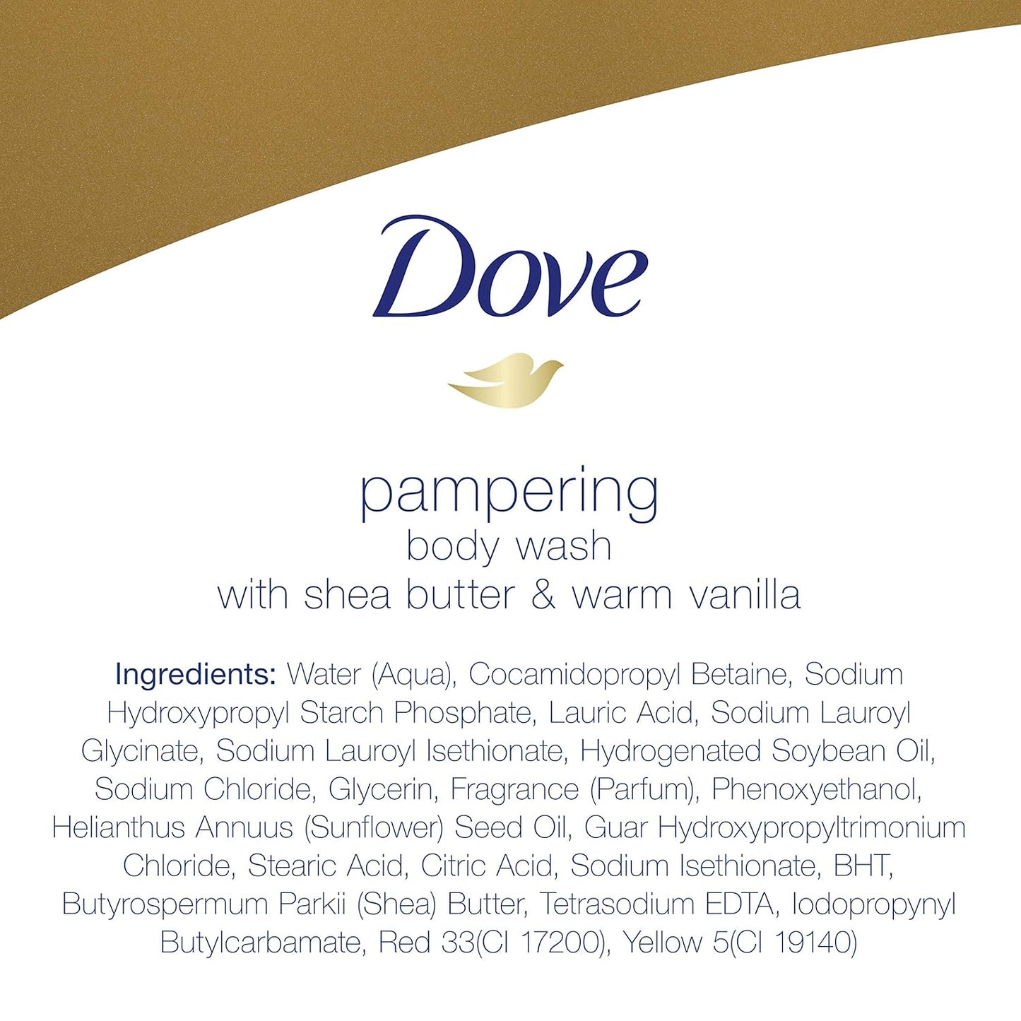 Dove Pampering Body Wash Nourishes & Feeds Skin Shea Butter with Warm Vanilla Effectively Washes Away Bacteria While Nourishing Your Skin 44.0 Fl Oz, (Pack of 2)