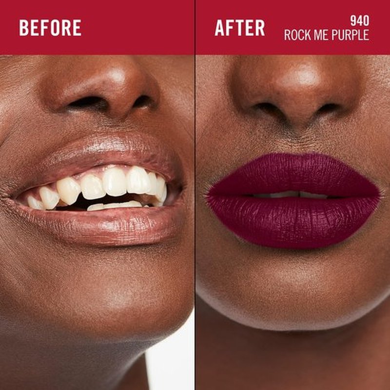 Rimmel London Lasting Mega Matte Liquid Lipstick, Long-Lasting, Hydrating, Vegan Formula - 940 - Rock me Purple, 0.25oz